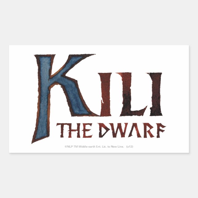 Adesivo Retangular KILI THE DWARF™ Name (Frente)