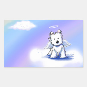 Adesivo Retangular KiniArt Rainbow Bridge Westie
