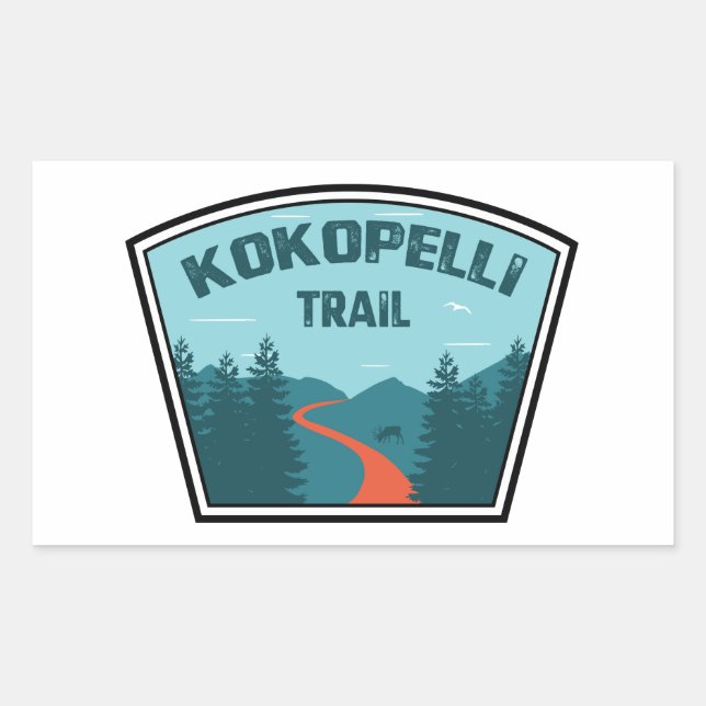 Adesivo Retangular Kokopelli Trail (Frente)