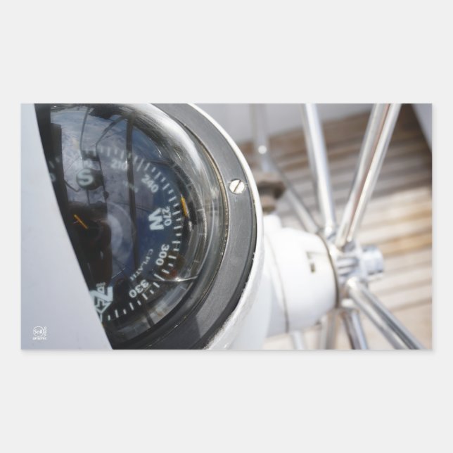 Adesivo Retangular Kompas dat de richting geeft aan een avontuur.  (Frente)