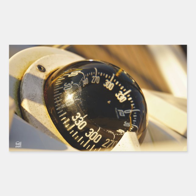 Adesivo Retangular Kompas helpt navigeren en koer behouden.  (Frente)