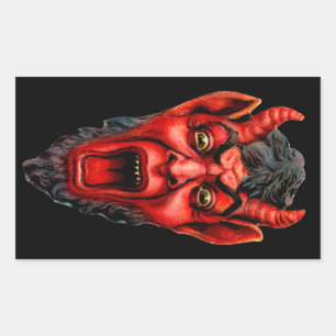 Adesivo Retangular Krampus Vintage