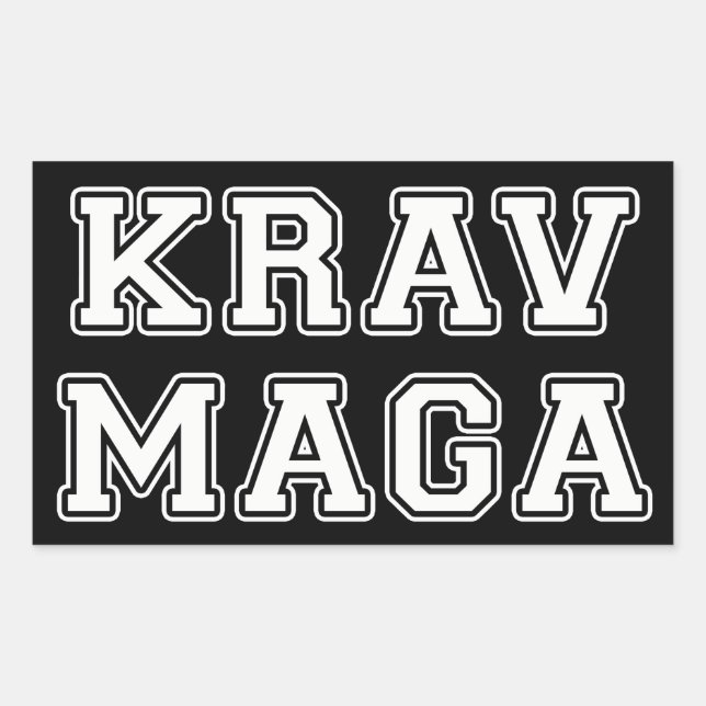 Adesivo Retangular Krav Maga (Frente)