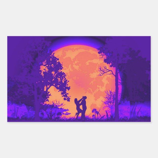 Adesivo Retangular Krav Maga Knee Defensor Full Moon Sticker Orange (Frente)