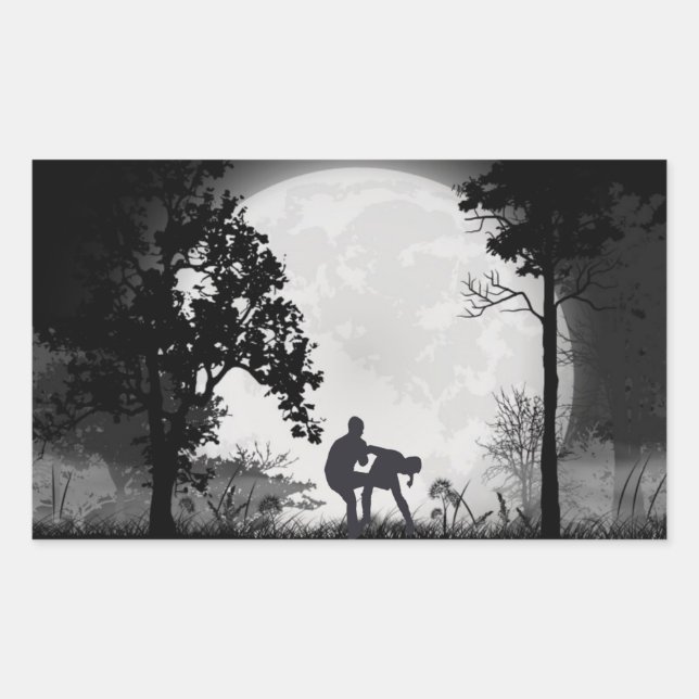 Adesivo Retangular Krav Maga Martial Arts Groin Kick Sticker (Frente)