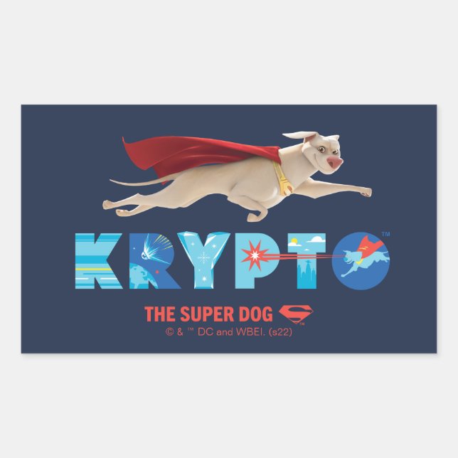 Adesivo Retangular Krypto O Super-Cão (Frente)