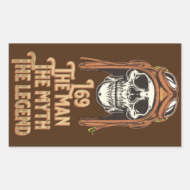 ADESIVO RETANGULAR L69 O HOMEM O MITO A LEGENDA (Frente)