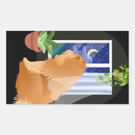 Adesivo Retangular LÁ FORA ALGUM LUGAR, Vinhetas de retângulo