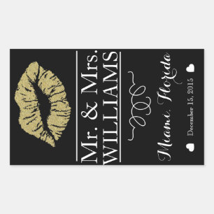 Adesivo Retangular lábios feitos sob encomenda do centro de mesa da