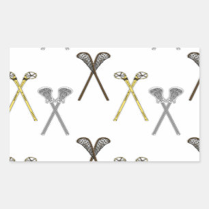 Adesivo Retangular Lacrosse Sticks