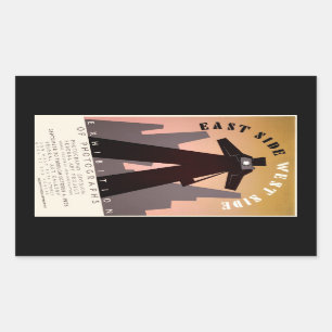 Adesivo Retangular Lado Leste ~ Lado Oeste