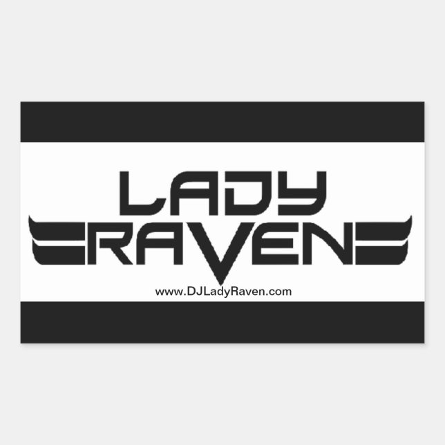 Adesivo Retangular Lady Raven Sticker (Frente)