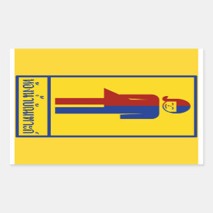 Adesivo Retangular Ladyboy / Tomboy Toilet ⚠ Sinal Tailandês ⚠