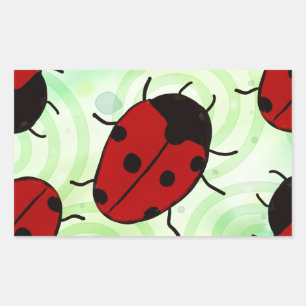Adesivo Retangular Ladybug