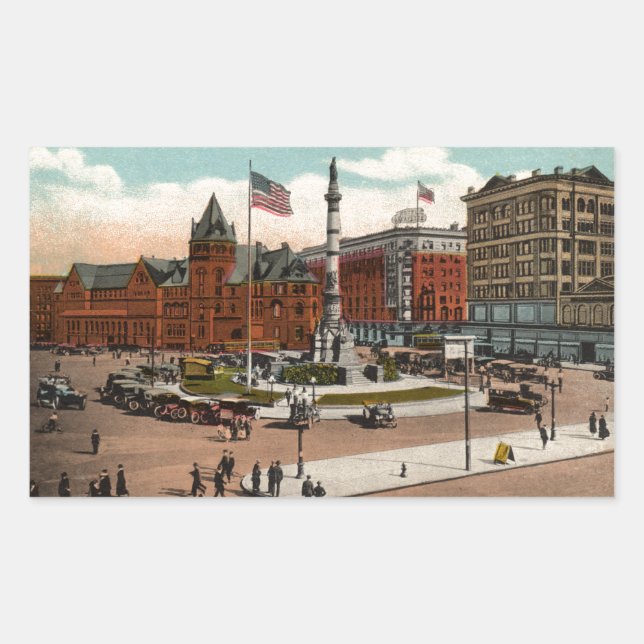 Adesivo Retangular Lafayette Square Vintage Buffalo (Frente)