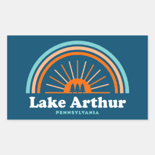Adesivo Retangular Lago Arthur Pensilvânia Rainbow