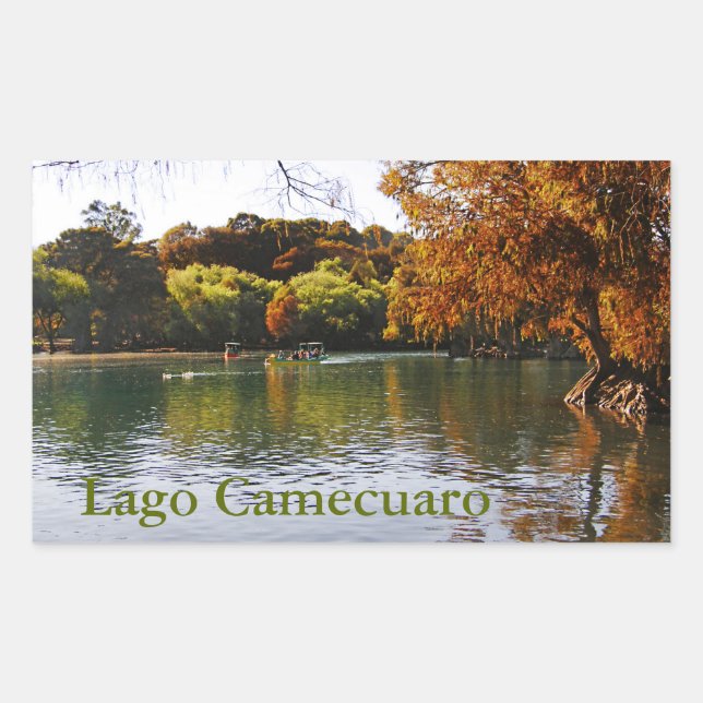Adesivo Retangular Lago Camecuaro Sticker (Frente)