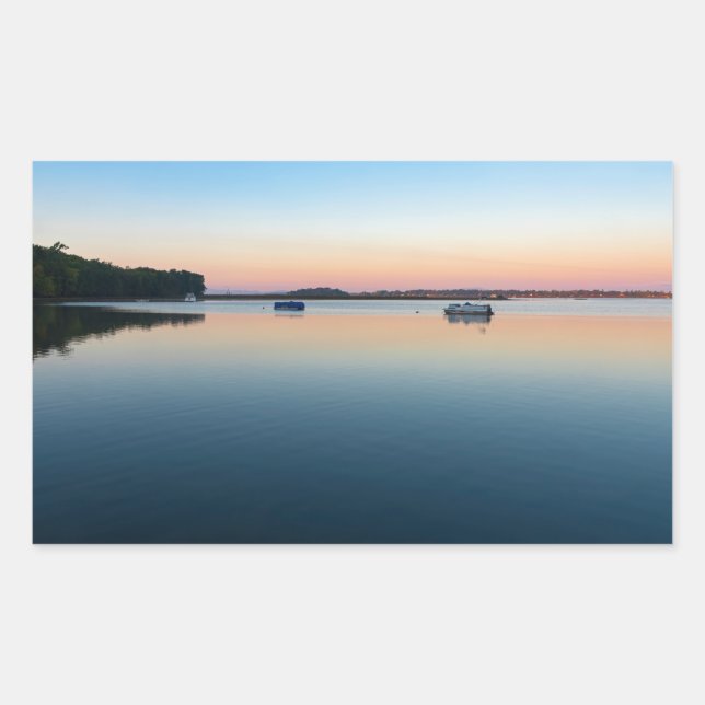 Adesivo Retangular lago champlain sunrise na baía de santos albans (Frente)