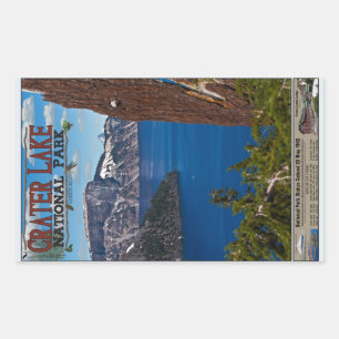 Adesivo Retangular Lago crater - poster informativo