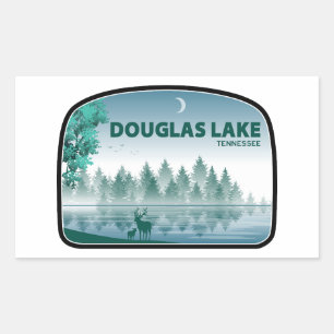 Adesivo Retangular Lago Douglas Tennessee Deer