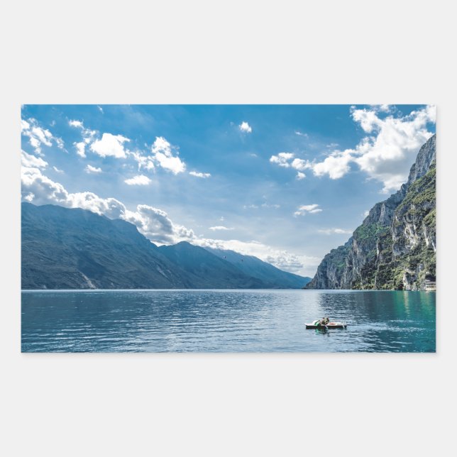 Adesivo Retangular Lago Garda, Italia (Frente)