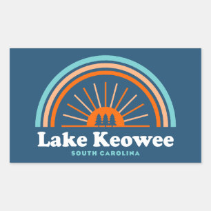 Adesivo Retangular Lago Keowee Carolina do Sul Arco-íris