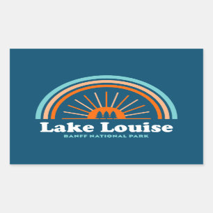 Adesivo Retangular Lago Louise Banff Parque Nacional Rainbow