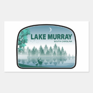 Adesivo Retangular Lago Murray South Carolina Deer