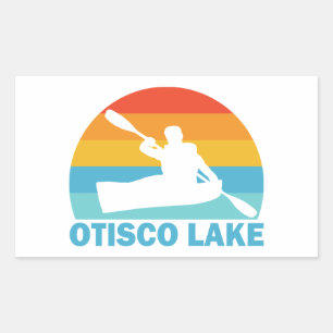 Adesivo Retangular Lago Otisco Nova York Caiaque