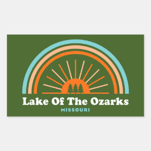 Adesivo Retangular Lago Ozarks Missouri Rainbow