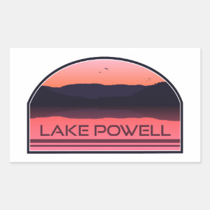 Adesivo Retangular Lago Powell Arizona Utah Red Sunrise