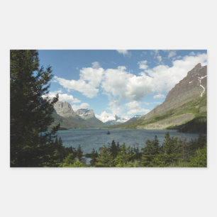 Adesivo Retangular Lago Saint Mary II no Parque Nacional Glacier
