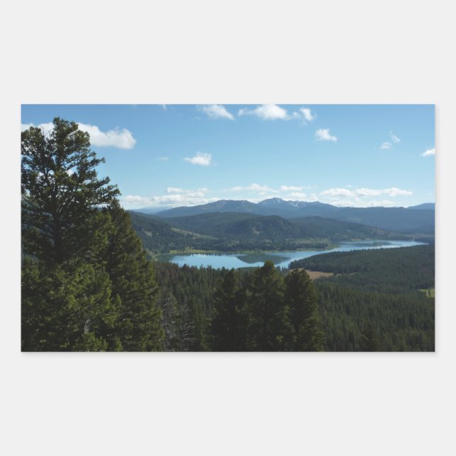 Adesivo Retangular Lago Two Ocean no Parque Nacional Grand Teton (Frente)