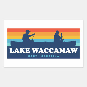 Adesivo Retangular Lago Waccamaw North Carolina Canoe