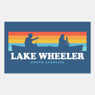 Adesivo Retangular Lago Wheeler North Carolina Canoe