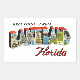 Adesivo Retangular Lakeland Florida