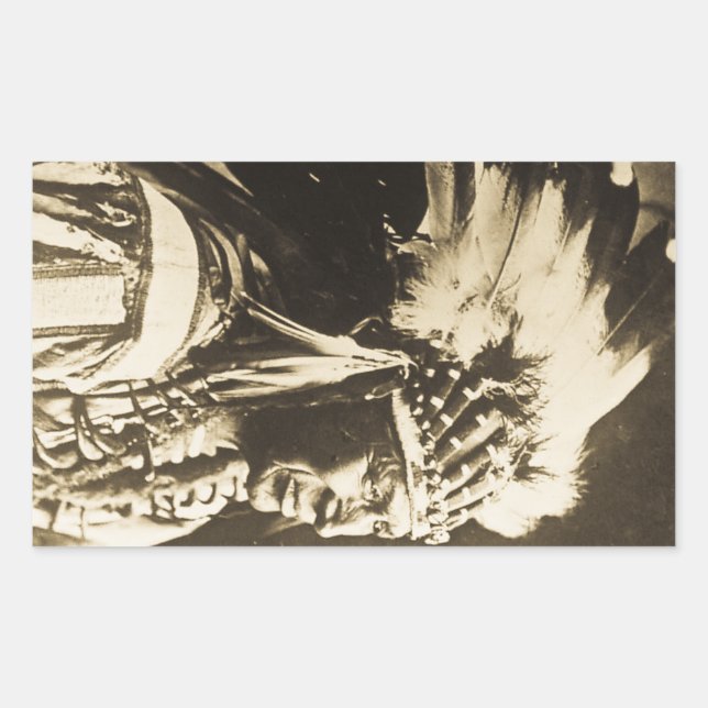 Adesivo Retangular Lakota Sioux Chefe White Swan (Frente)