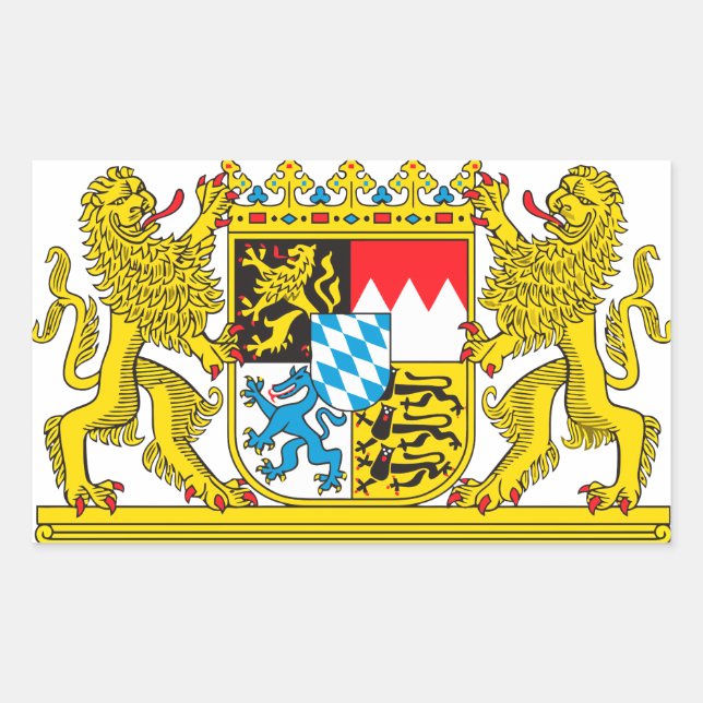 Adesivo Retangular Landeswappen Bayer (Frente)