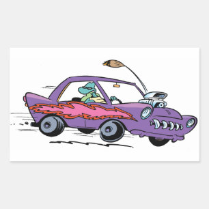 Adesivo Retangular Lane Rápida da Tartaruga do Pântano