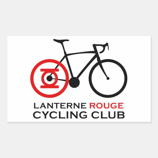 Adesivo Retangular Lanterne Rouge Cycling Club (Frente)