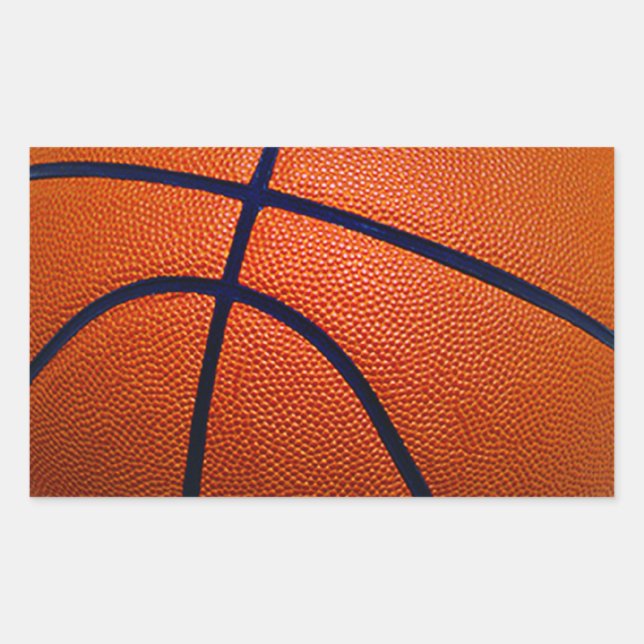 Adesivo Retangular Laranja e Basquete Negro (Frente)