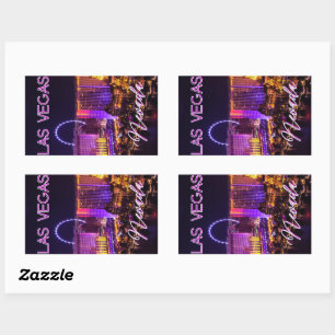 Adesivo Retangular Las Vegas Nevada Skyline