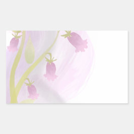 Adesivo Retangular Lavagem de Aquarela Rosa Pálida