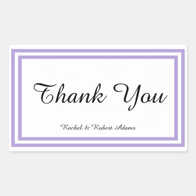 Adesivo Retangular Lavanda dupla - Vinheta retangular (Frente)