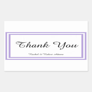 Adesivo Retangular Lavanda dupla - Vinheta retangular