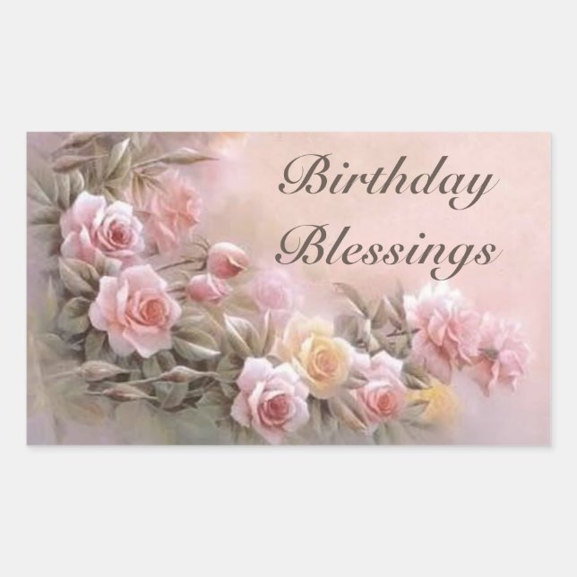 Adesivo Retangular Lavanda Floral de Buquê Rosa Rosa Rosa Rosa Rosa R (Frente)