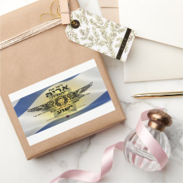 Adesivo Retangular Leão de Judah Hebrew