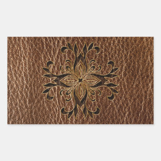 Adesivo Retangular Leather-Look Star