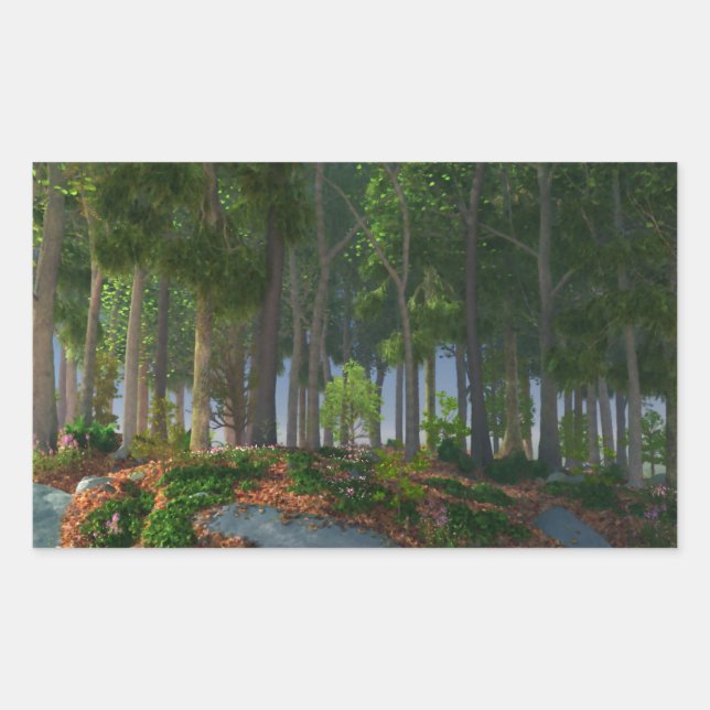 Adesivo Retangular Leaves de Verão (Frente)