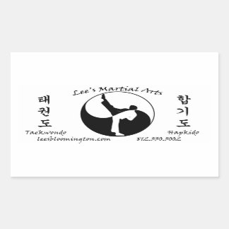 Adesivo Retangular Lee's Martial Arts Sticker
